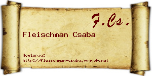 Fleischman Csaba névjegykártya